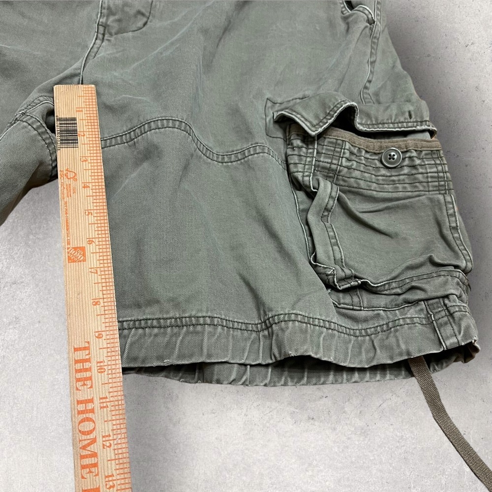 Vintage Paratrooper Cargo Shorts Men 42 Green‎ 10" Utility Hiking Military Heavy - Picture 7 of 15